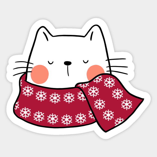 Winter Cat Happy New Year Sticker by Mai-Hime 